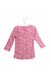 A Pink Long Sleeve Tops from Jojo Maman Bébé in size 6-12M for girl. (Back View)