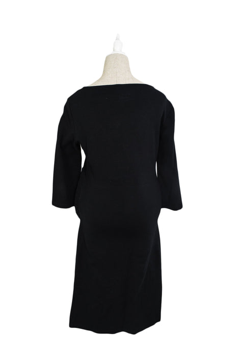A Black Long Sleeve Dresses from Seraphine in size S for maternity. (Back View)