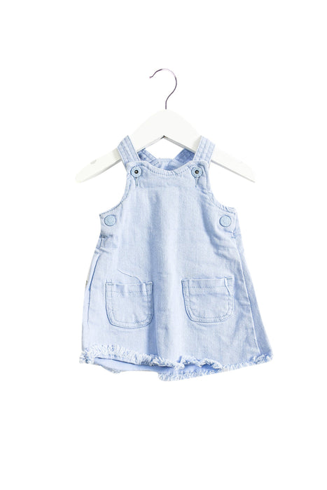 A Blue Overall Dresses from Seed in size 0-3M for girl. (Front View)