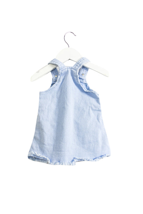 A Blue Overall Dresses from Seed in size 0-3M for girl. (Back View)