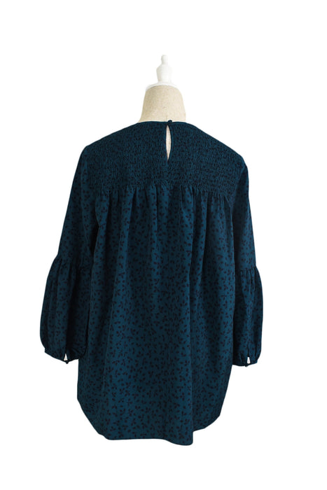 A Green Long Sleeve Tops from Hatch in size XS for maternity. (Back View)