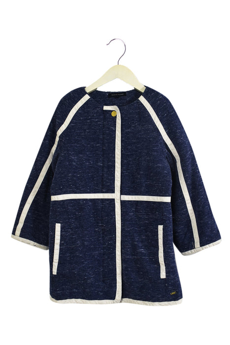 A Navy Coats from Tommy Hilfiger in size 7Y for girl. (Front View)