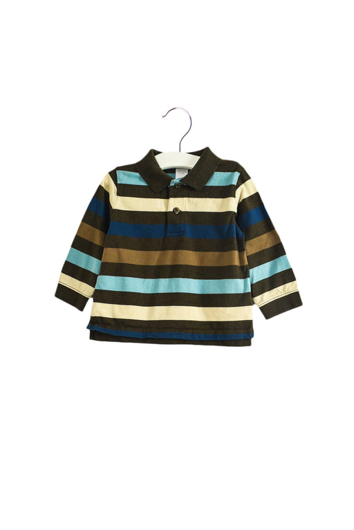 A Brown Long Sleeve Polos from Janie & Jack in size 12-18M for boy. (Front View)