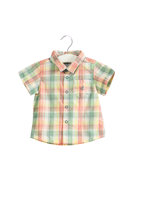 A Pink Shirts from Petit Bateau in size 3-6M for boy. (Front View)