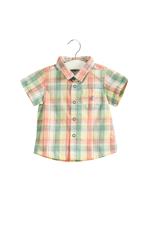 A Pink Shirts from Petit Bateau in size 3-6M for boy. (Front View)