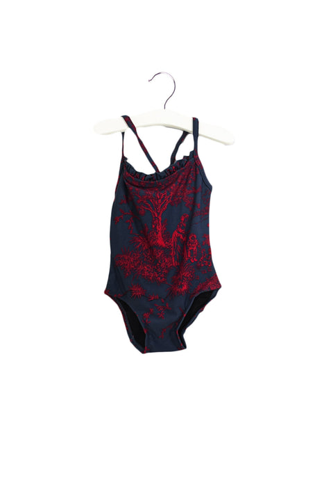A Navy Swimsuits from Sabina Swims in size 2T for girl. (Front View)