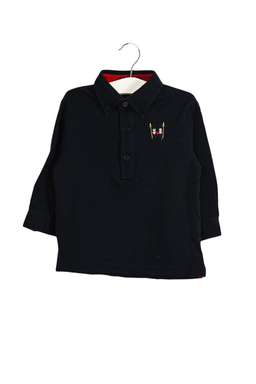 A Navy Long Sleeve Polos from Nicholas & Bears in size 12-18M for boy. (Front View)
