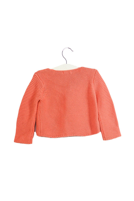 A Pink Cardigans from Bout'Chou in size 3-6M for girl. (Back View)