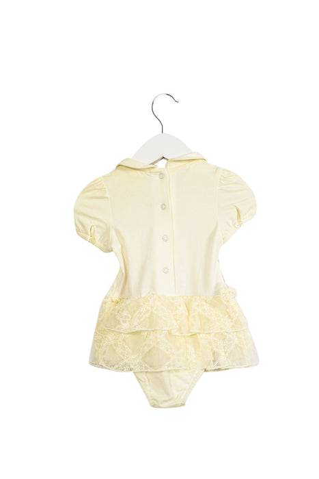 A Ivory Short Sleeve Dresses from Nicholas & Bears in size 3-6M for girl. (Back View)