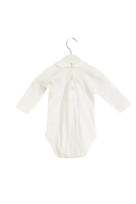 A White Long Sleeve Bodysuits from Bonpoint in size 3-6M for girl. (Back View)