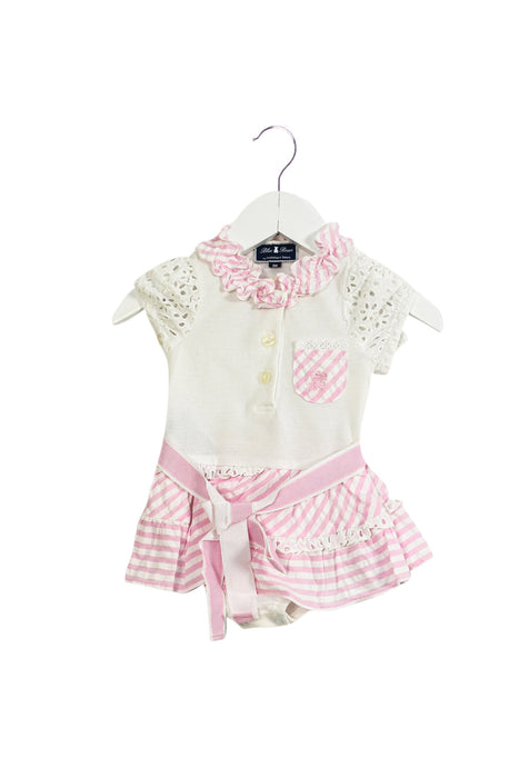 A Pink Short Sleeve Dresses from Nicholas & Bears in size 3-6M for girl. (Front View)