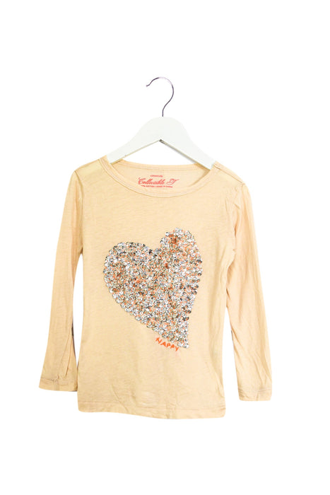 A Pink Long Sleeve Tops from Crewcuts in size 3T for girl. (Front View)