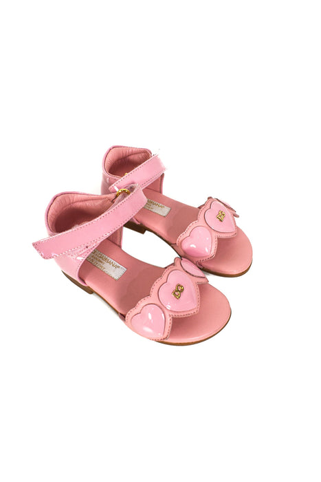 A Pink Sandals from Dolce & Gabbana in size 12-18M for girl. (Front View)