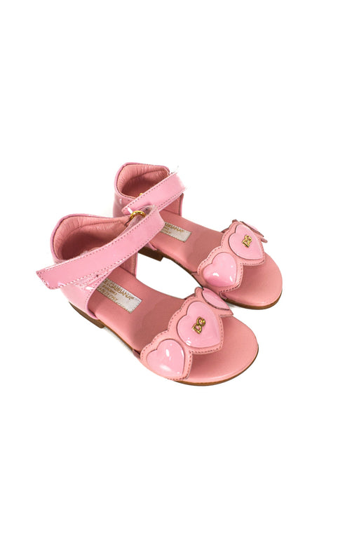 A Pink Sandals from Dolce & Gabbana in size 12-18M for girl. (Front View)