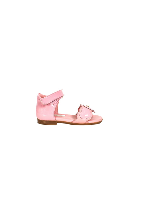 A Pink Sandals from Dolce & Gabbana in size 12-18M for girl. (Back View)