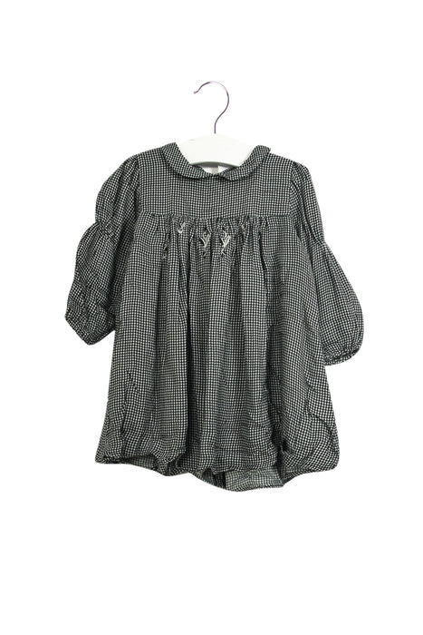 A Black Long Sleeve Dresses from Dior in size 6-12M for girl. (Front View)