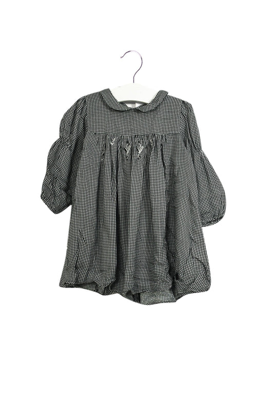 A Black Long Sleeve Dresses from Dior in size 6-12M for girl. (Front View)