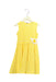 A Yellow Sleeveless Dresses from Il Gufo in size 4T for girl. (Front View)