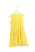 A Yellow Sleeveless Dresses from Il Gufo in size 4T for girl. (Back View)