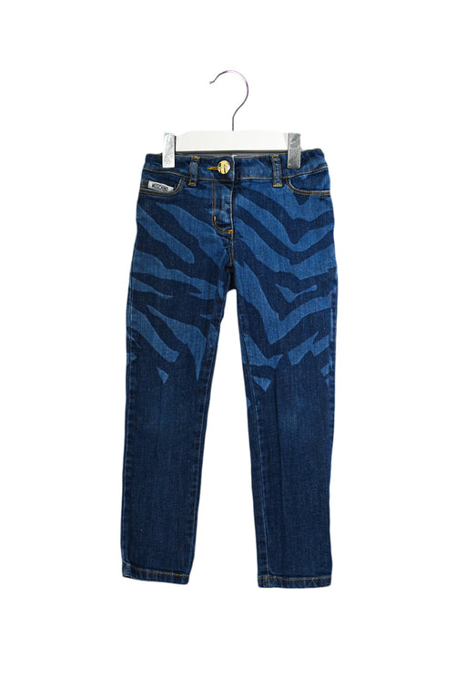 A Blue Jeans from Moschino in size 4T for girl. (Front View)