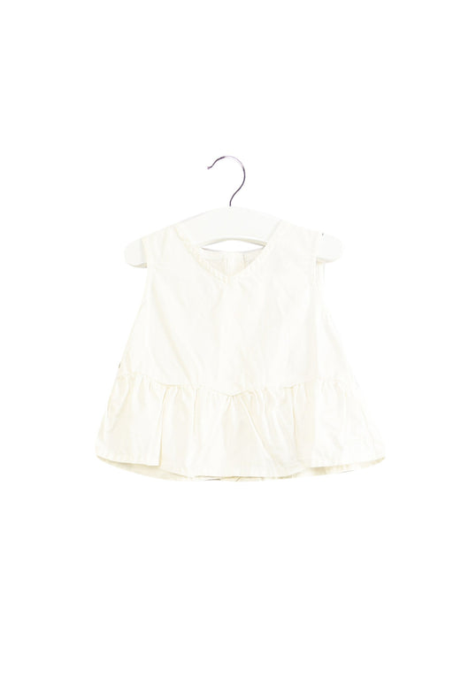 A White Sleeveless Tops from Gingersnaps in size 3-6M for girl. (Front View)