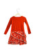 A Red Long Sleeve Dresses from Tea in size 2T for girl. (Back View)