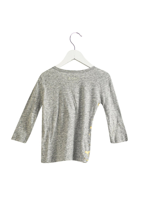 A Grey Long Sleeve Tops from Crewcuts in size 3T for girl. (Back View)