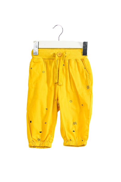 A Yellow Casual Pants from Seed in size 0-3M for boy. (Front View)