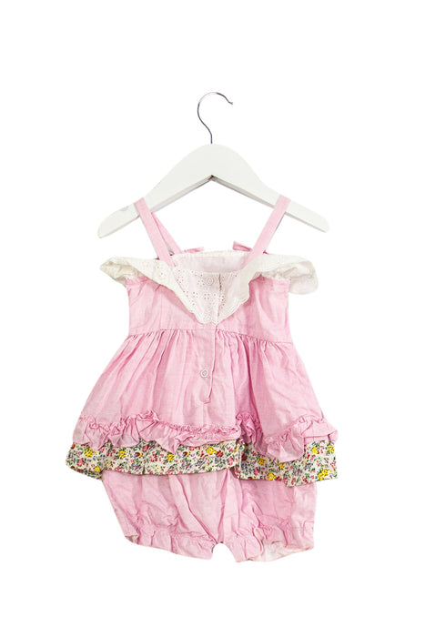 A Pink Sleeveless Rompers from Nicholas & Bears in size 3-6M for girl. (Back View)