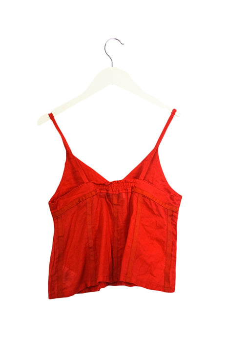 A Red Sleeveless Tops from Dior in size 8Y for girl. (Back View)