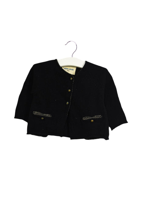 A Black Cardigans from Louis Louise in size 0-3M for girl. (Front View)