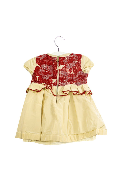 A Beige Short Sleeve Dresses from I Pinco Pallino in size 6-12M for girl. (Back View)