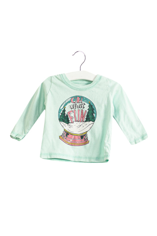 A Blue Long Sleeve Tops from Peek in size 3-6M for girl. (Front View)