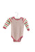 A Multicolour Long Sleeve Bodysuits from Dimples in size Newborn for girl. (Front View)