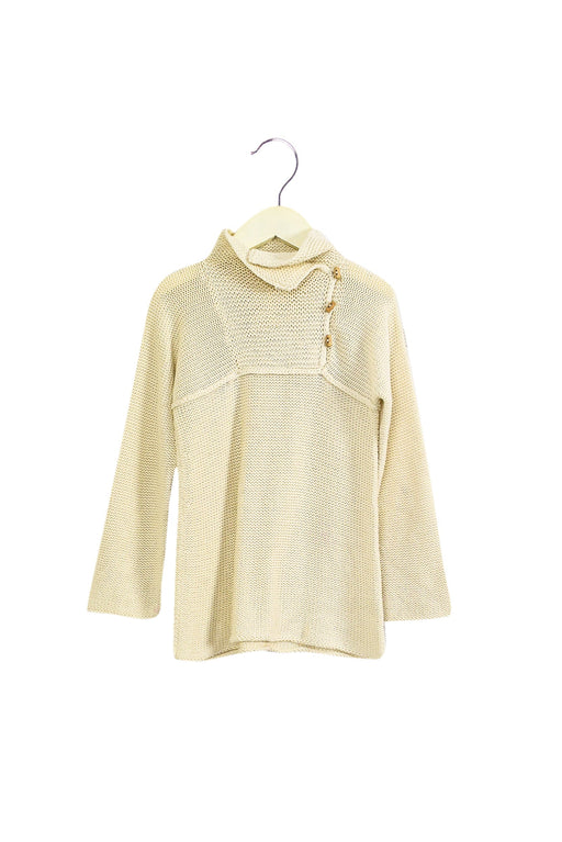 A Beige Sweater Dresses from Bonpoint in size 6T for girl. (Front View)