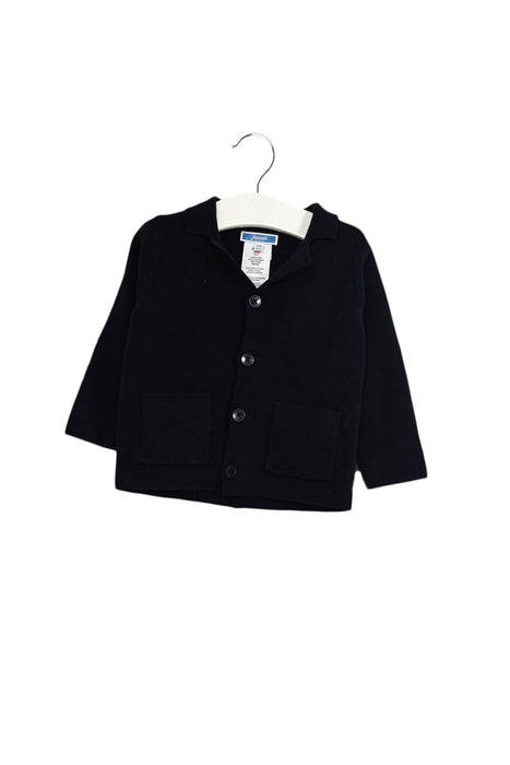 A Navy Cardigans from Jacadi in size 6-12M for boy. (Front View)