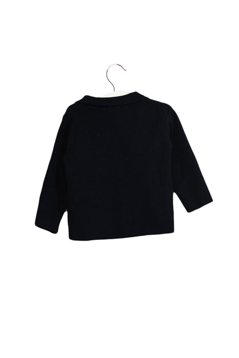 A Navy Cardigans from Jacadi in size 6-12M for boy. (Back View)