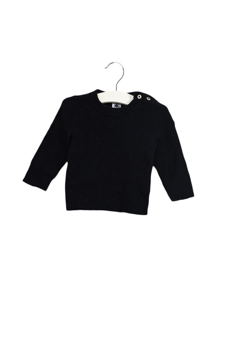 A Navy Knit Sweaters from Petit Bateau in size 6-12M for boy. (Front View)