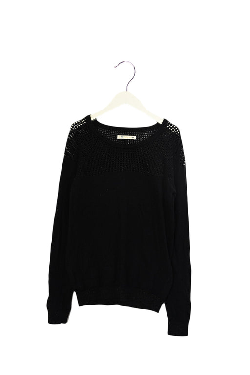 A Black Knit Sweaters from IKKS in size 12Y for girl. (Front View)