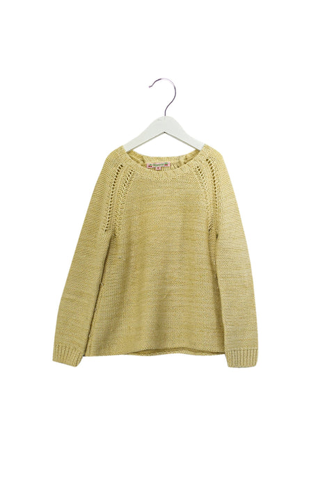 A Gold Knit Sweaters from Bonpoint in size 6T for girl. (Front View)