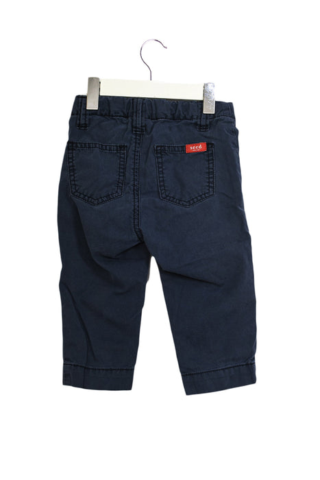 A Navy Casual Pants from Seed in size 3-6M for boy. (Back View)