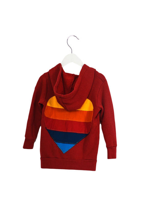 A Red Zippered Sweatshirts from Aviator Nation in size 2T for girl. (Back View)