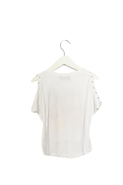 A White Short Sleeve Tops from Monnalisa in size 4T for girl. (Back View)