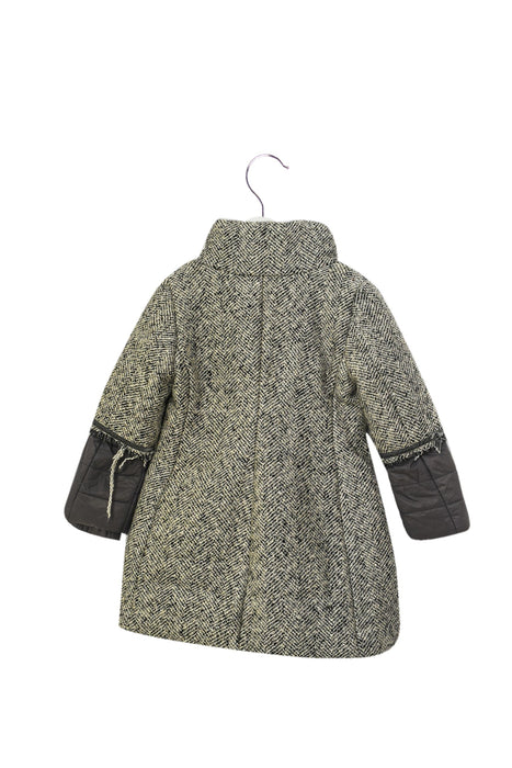 A Grey Coats from Monnalisa in size 4T for girl. (Back View)