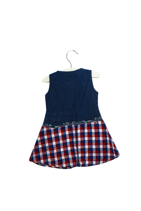 A Blue Sleeveless Dresses from Interdit de me Gronder in size 3-6M for girl. (Back View)