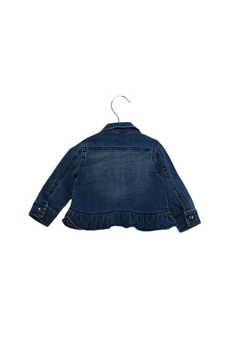 A Blue Lightweight Jackets from 3Pommes in size 6-12M for girl. (Back View)