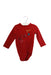 A Red Long Sleeve Bodysuits from La Compagnie des Petits in size 12-18M for girl. (Front View)