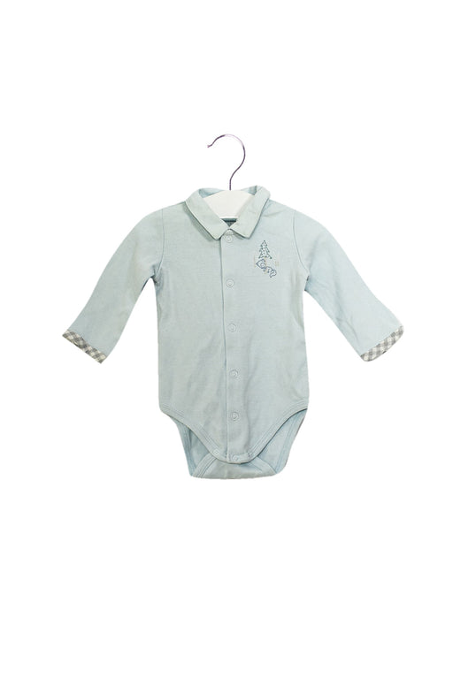 A Blue Long Sleeve Bodysuits from Sergent Major in size 0-3M for boy. (Front View)