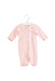 A Pink Long Sleeve Rompers from Familiar in size 0-3M for girl. (Front View)