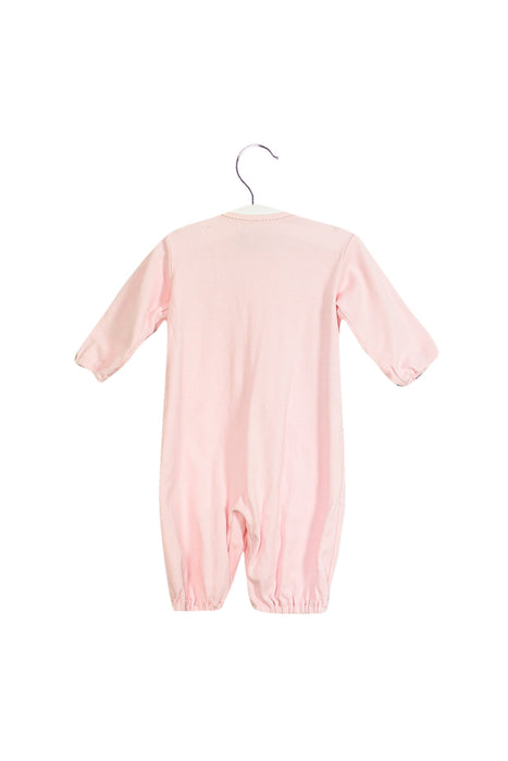 A Pink Long Sleeve Rompers from Familiar in size 0-3M for girl. (Back View)